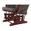 Relaxsessel HWC-C76, Schaukelstuhl Sessel Schwingstuhl mit Hocker Stoff Cord 320g/m ko-Tex ~ dunkelgrau Gestell dunkel