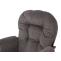 Relaxsessel HWC-C76, Schaukelstuhl Sessel Schwingstuhl mit Hocker Stoff Cord 320g/m ko-Tex ~ dunkelgrau Gestell dunkel