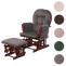 Relaxsessel HWC-C76, Schaukelstuhl Sessel Schwingstuhl mit Hocker Stoff Cord 320g/m ko-Tex ~ dunkelgrau Gestell dunkel