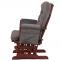 Relaxsessel HWC-C76, Schaukelstuhl Sessel Schwingstuhl mit Hocker Stoff Cord 320g/m ko-Tex ~ dunkelgrau Gestell dunkel