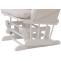 Relaxsessel HWC-C76, Schaukelstuhl Sessel Schwingstuhl mit Hocker Stoff Cord 320g/m ko-Tex ~ creme Gestell wei