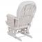 Relaxsessel HWC-C76, Schaukelstuhl Sessel Schwingstuhl mit Hocker Stoff Cord 320g/m ko-Tex ~ creme Gestell wei
