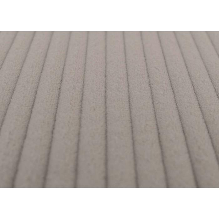 Relaxsessel HWC-C76, Schaukelstuhl Sessel Schwingstuhl mit Hocker Stoff Cord 320g/m ko-Tex ~ hellgrau Gestell wei