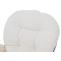 Relaxsessel HWC-C76, Schaukelstuhl Sessel Schwingstuhl + Hocker Stoff Boucl 480g/m ko-Tex ~ creme Gestell dunkel