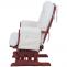 Relaxsessel HWC-C76, Schaukelstuhl Sessel Schwingstuhl + Hocker Stoff Boucl 480g/m ko-Tex ~ creme Gestell dunkel