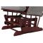Relaxsessel HWC-C76, Schaukelstuhl Sessel Schwingstuhl + Hocker Stoff Boucl 480g/m ko-Tex ~ grau Gestell dunkel