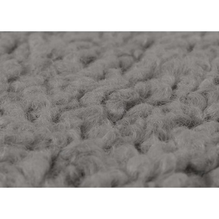 Relaxsessel HWC-C76, Schaukelstuhl Sessel Schwingstuhl + Hocker Stoff Boucl 480g/m ko-Tex ~ grau Gestell dunkel