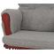 Relaxsessel HWC-C76, Schaukelstuhl Sessel Schwingstuhl + Hocker Stoff Boucl 480g/m ko-Tex ~ grau Gestell dunkel