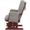 Relaxsessel HWC-C76, Schaukelstuhl Sessel Schwingstuhl + Hocker Stoff Boucl 480g/m ko-Tex ~ grau Gestell dunkel