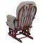 Relaxsessel HWC-C76, Schaukelstuhl Sessel Schwingstuhl + Hocker Stoff Boucl 480g/m ko-Tex ~ grau Gestell dunkel