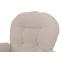Relaxsessel HWC-C76, Schaukelstuhl Sessel Schwingstuhl + Hocker Stoff Boucl 480g/m ko-Tex ~ creme Gestell wei