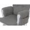 Relaxsessel HWC-C76, Schaukelstuhl Sessel Schwingstuhl + Hocker Stoff Boucl 480g/m ko-Tex ~ grau Gestell wei
