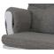 Relaxsessel HWC-C76, Schaukelstuhl Sessel Schwingstuhl + Hocker Stoff Boucl 480g/m ko-Tex ~ grau Gestell wei