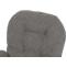 Relaxsessel HWC-C76, Schaukelstuhl Sessel Schwingstuhl + Hocker Stoff Boucl 480g/m ko-Tex ~ grau Gestell wei