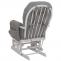 Relaxsessel HWC-C76, Schaukelstuhl Sessel Schwingstuhl + Hocker Stoff Boucl 480g/m ko-Tex ~ grau Gestell wei