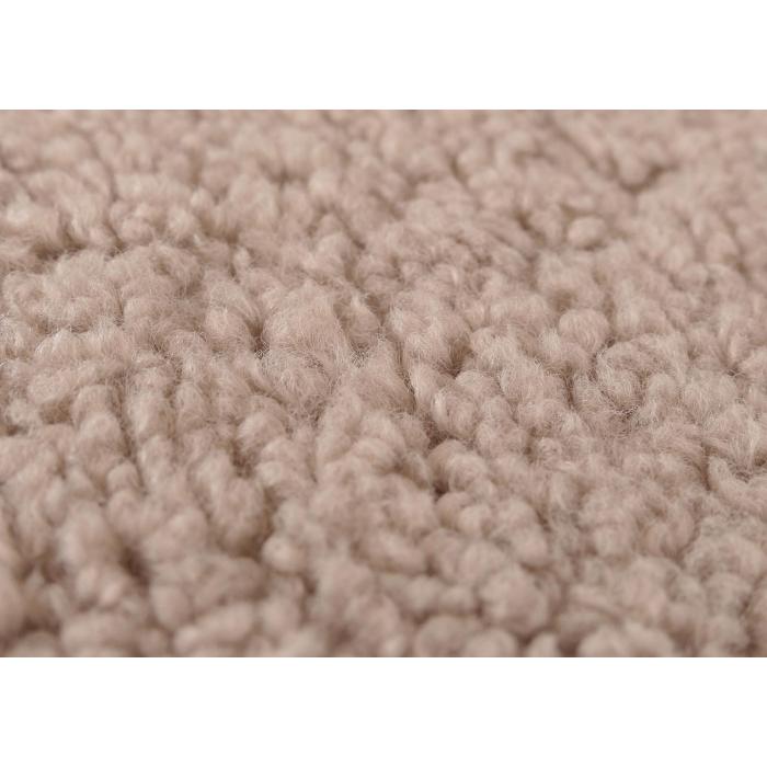 Relaxsessel HWC-C76, Schaukelstuhl Sessel Schwingstuhl + Hocker Stoff Boucl 480g/m ko-Tex ~ braun Gestell wei