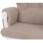 Relaxsessel HWC-C76, Schaukelstuhl Sessel Schwingstuhl + Hocker Stoff Boucl 480g/m ko-Tex ~ braun Gestell wei