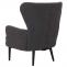 Lounge-Sessel HWC-K37, Cocktail-/Ohrensessel Polsterstuhl Retro Vintage Stoff Boucl (600g/m) ko-Tex ~ dunkelgrau