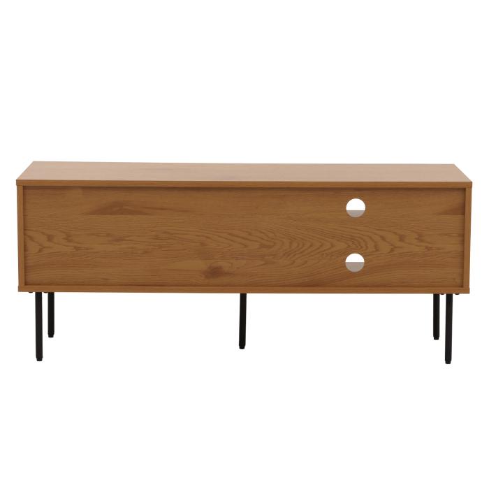 TV-Rack HWC-N78, Lowboard TV-Schrank, skandinavischer Stil Metall Holz Melamin MVG 50x120x40cm ~ natur