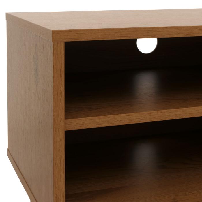 TV-Rack HWC-N78, Lowboard TV-Schrank, skandinavischer Stil Metall Holz Melamin MVG 50x120x40cm ~ natur