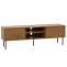 TV-Rack HWC-N78, Lowboard TV-Schrank, skandinavischer Stil Metall Holz Melamin MVG 50x150x40cm ~ natur