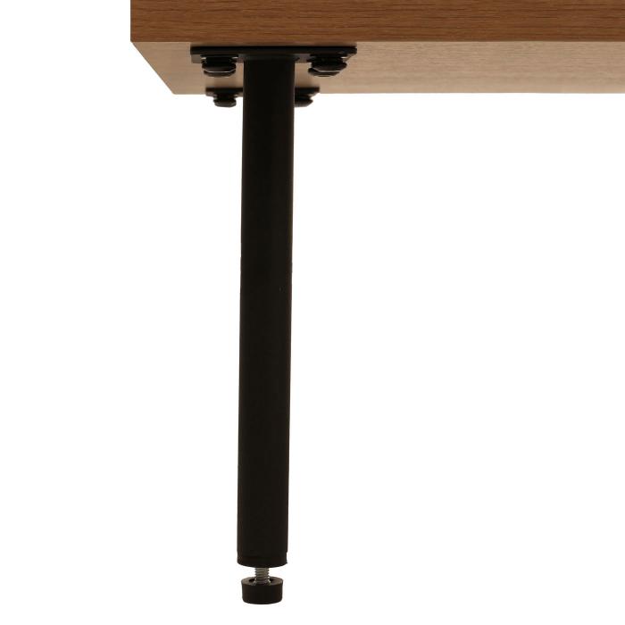 Schuhschrank HWC-N78, Schuhregal Schrank, skandinavischer Stil Metall Holz Melamin MVG 115x80x35cm ~ natur