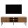 TV-Rack HWC-N78, Lowboard TV-Schrank, skandinavischer Stil Metall Holz Melamin MVG 50x150x40cm ~ natur