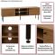 Erstes Foto mit wichtigen Merkmalen fr Produkt TV-Rack HWC-N78, Lowboard TV-Schrank, skandinavischer Stil Metall Holz Melamin MVG 50x150x40cm ~ natur