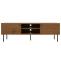 TV-Rack HWC-N78, Lowboard TV-Schrank, skandinavischer Stil Metall Holz Melamin MVG 50x150x40cm ~ natur