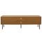 TV-Rack HWC-N78, Lowboard TV-Schrank, skandinavischer Stil Metall Holz Melamin MVG 50x150x40cm ~ natur