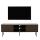 TV-Rack HWC-N78, Lowboard TV-Schrank, skandinavischer Stil Metall Holz Melamin MVG 50x150x40cm ~ dunkelbraun