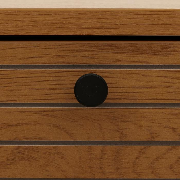 Couchtisch HWC-N78, Wohnzimmertisch Sofatisch, skandinavischer Stil Metall Holz Melamin MVG 45x100x50cm ~ natur