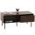 Couchtisch HWC-N78, Wohnzimmertisch Sofatisch, skandinavischer Stil Metall Holz Melamin MVG 45x100x50cm ~ dunkelbraun