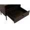 Nachttisch HWC-N78, Nachtschrank, Schublade, skandinavischer Stil Metall Holz Melamin MVG 50x40x50cm ~ dunkelbraun
