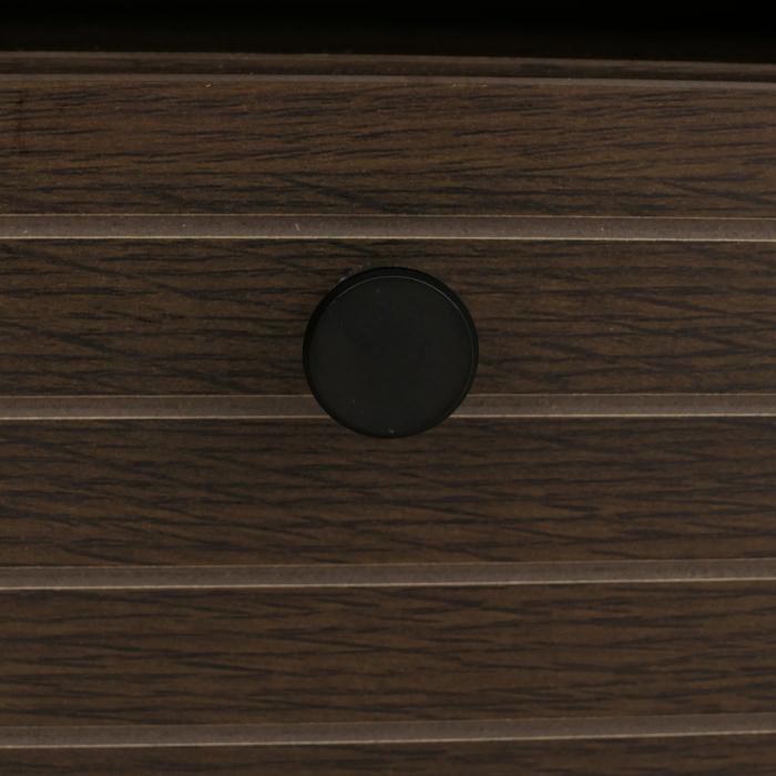Nachttisch HWC-N78, Nachtschrank, Schublade, skandinavischer Stil Metall Holz Melamin MVG 50x40x50cm ~ dunkelbraun