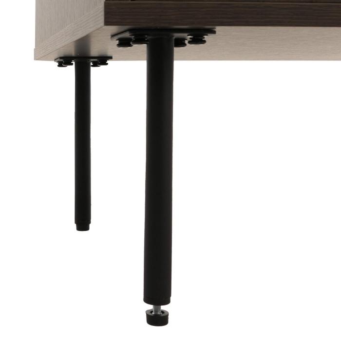 Nachttisch HWC-N78, Nachtschrank, Schublade, skandinavischer Stil Metall Holz Melamin MVG 50x40x50cm ~ dunkelbraun