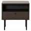 Nachttisch HWC-N78, Nachtschrank, Schublade, skandinavischer Stil Metall Holz Melamin MVG 50x40x50cm ~ dunkelbraun