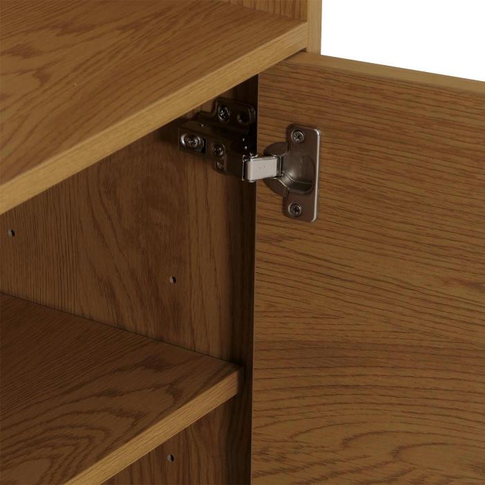 Bcherregal HWC-N78, Bcherschrank Hochschrank, skandinavischer Stil Metall Holz Melamin MVG 200x80x30cm ~ natur