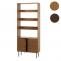 Bcherregal HWC-N78, Bcherschrank Hochschrank, skandinavischer Stil Metall Holz Melamin MVG 200x80x30cm ~ natur