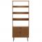 Bcherregal HWC-N78, Bcherschrank Hochschrank, skandinavischer Stil Metall Holz Melamin MVG 200x80x30cm ~ natur