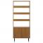 Bcherregal HWC-N78, Bcherschrank Hochschrank, skandinavischer Stil Metall Holz Melamin MVG 200x80x30cm ~ natur