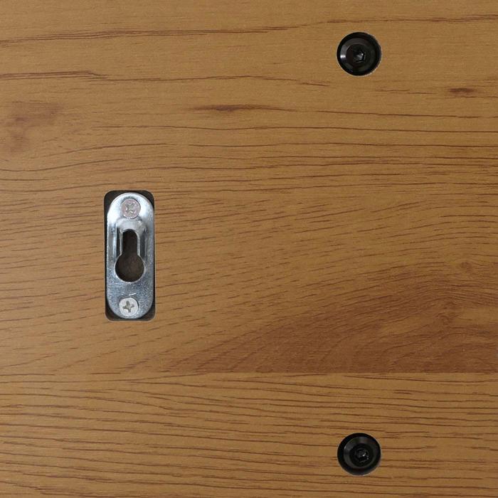 Wandgarderobe HWC-N78, 2 Kleiderstangen 4 Haken, skandinavischer Stil Metall Holz Melamin MVG 20x80x27cm ~ natur