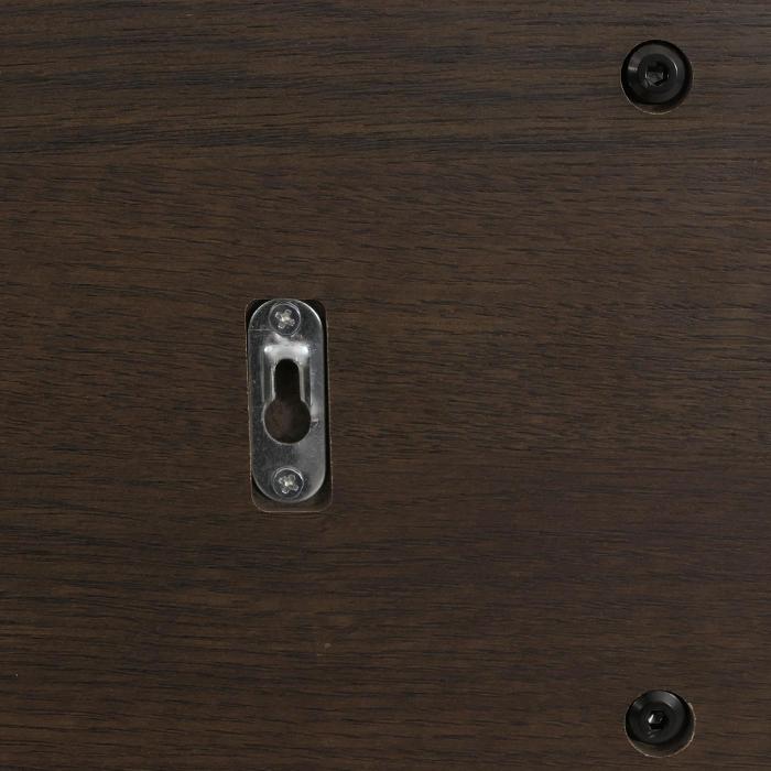 Wandgarderobe HWC-N78, 2 Kleiderstangen 4 Haken, skandinavischer Stil Metall Holz Melamin MVG 20x80x27cm ~ dunkelbraun
