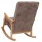Schaukelstuhl HWC-K10, Relaxsessel, Holz FSC Stoff/Textil Chenille (465g/m) ~ braun, Gestell natur