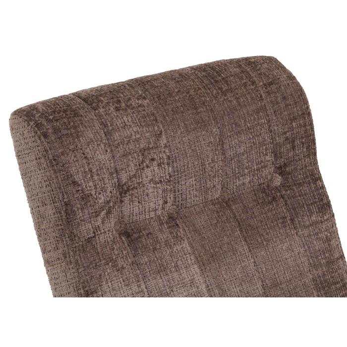Schaukelstuhl HWC-K10, Relaxsessel, Holz FSC Stoff/Textil Chenille (465g/m) ~ braun, Gestell natur