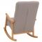 Schaukelstuhl HWC-K10, Relaxsessel, Holz FSC Stoff/Textil Boucl (450g/m) ~ grau, Gestell natur
