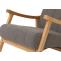 Schaukelstuhl HWC-K10, Relaxsessel, Holz FSC Stoff/Textil Boucl (450g/m) ~ dunkelgrau, Gestell natur