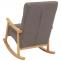 Schaukelstuhl HWC-K10, Relaxsessel, Holz FSC Stoff/Textil Boucl (450g/m) ~ dunkelgrau, Gestell natur