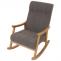 Schaukelstuhl HWC-K10, Relaxsessel, Holz FSC Stoff/Textil Boucl (450g/m) ~ dunkelgrau, Gestell natur