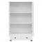 Schrank HWC-N87, Wohnzimmerschrank, 3D-Flecht-Design 2 Tren 3 Staufcher 2 Schubladen Soft-Close, 138x80x36cm ~ wei